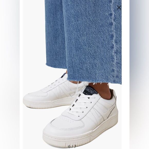 AllSaints Womens Vix White Leather Lace Up WF706Y Sneaker Size 5 - Picture 9 of 9